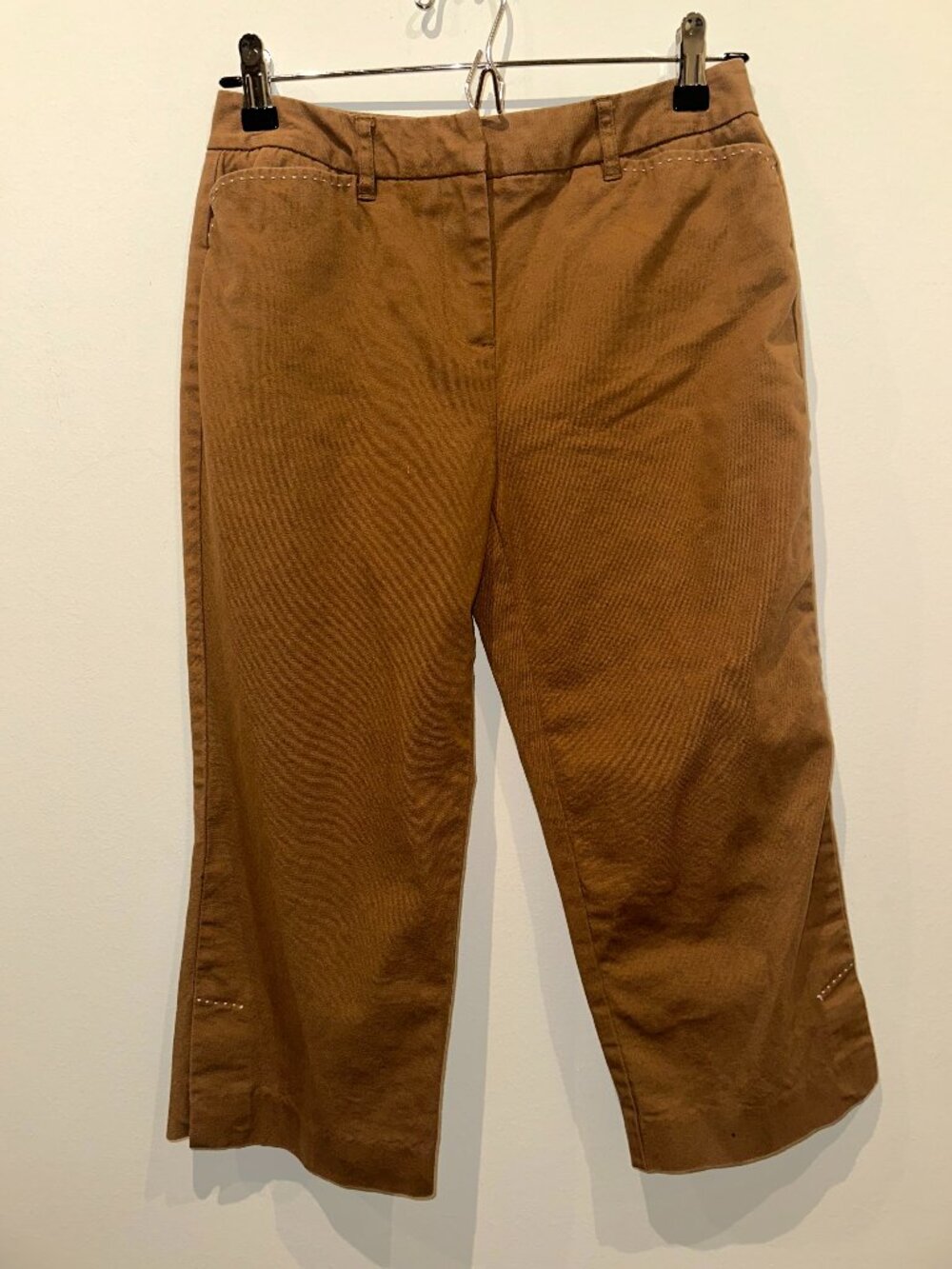 Talbots Petites Brown Stretch Crop Pants